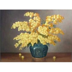 James Noble (1919-1989) oil on canvas, Mimosa, signed, 12 x 16 ins....