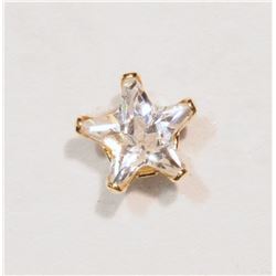 14kt Gold Cubic Zirconia Star Nose Ring