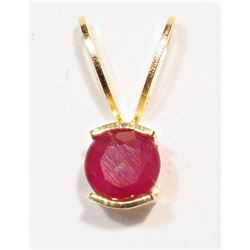 14kt Gold Ruby Pendant