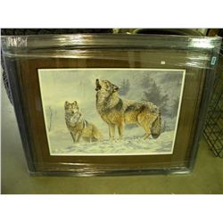 24543 - NEW SOLO SINGER-GREY WOLVES LIMITED EDITION PRINT (BY JORGE MAYOL)