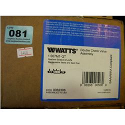 NEW BOXED WATTS DOUBLE CHECK VALVE ASSEMBLYASSEMBLY