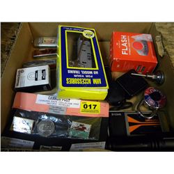 MISC LOT OF COLLECTOR PINS/HO SCALE BOX CAR/POCKET KNIVES