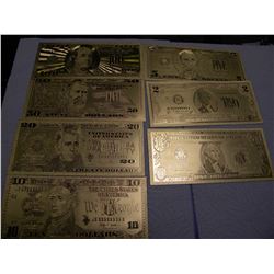ASSORTED GOLD FOIL BILLS