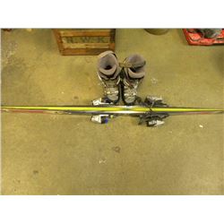 PR OF SKIIS/SOLOMON SKI BOOTS SIZE 8