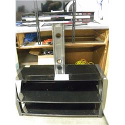 ZLINE 3 TIER DARK GLASS TV STAND WITH REAR MOUNT