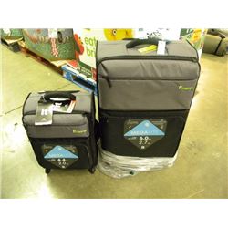 NEW 2PC GREY AND BLACK IT LUGGAGE SET