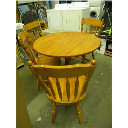 MAPLE DOUBLE DROP LEAF TABLE WITH 4 CHAIRS