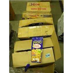 7 BOXES SALTED PEANUTS/BOX OF BALSAMIC DRESSING/BOX OF SANDWICH COOKIES