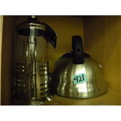 STAINLESS KETTLE & SERVING JUG
