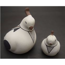 TWO NAVAJO CERAMIC QUAIL (SAXON)