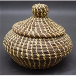 COUSHATTA LIDDED BASKET