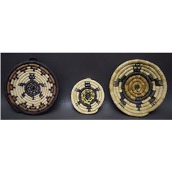 THREE HOPI BASKETS