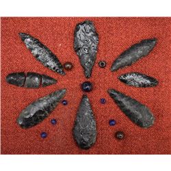 COLLECTION OF SPEAR POINTS