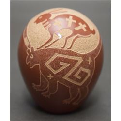 SANTA CLARA POTTERY SEED JAR (LONEWOLF)