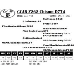 CCAR Z262 Chisum D774