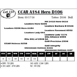 CCAR A184 Hero D106