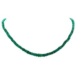 Emerald Faceted Bead Necklace