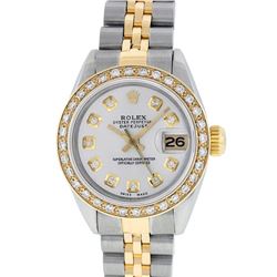 Rolex Two-Tone Diamond DateJust Ladies Watch