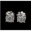 Image 1 : 0.58 ctw Diamond Earrings - 14KT White Gold