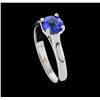 Image 4 : 0.80 ctw Tanzanite Ring - 14KT White Gold