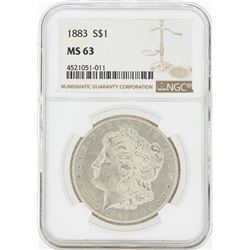 1883 MS63 NGC Morgan Silver Dollar