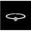 Image 2 : 0.06 ctw Diamond Star Ring - 14KT White Gold