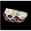 Image 1 : Ruby and Diamond Ring - Platinum