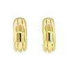 Image 1 : Indent Design Hoop Earrings - Gold Plated