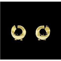 Open Circle Design Earrings - Gold Plated