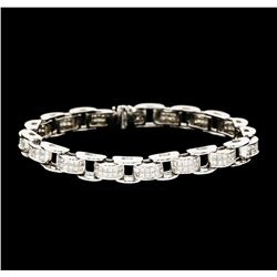 3.50 ctw Diamond Bracelet - 14KT White Gold