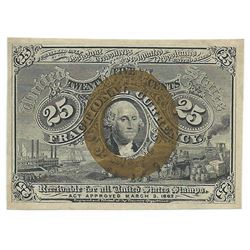 1863 25 Cent Fractional Currency CHCU