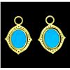 Image 2 : 2.50 ctw Blue Quartz and Diamond Earring Jackets - 18KT Yellow Gold