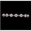 Image 1 : 3.83 ctw Ruby and Diamond Bracelet - 18KT White Gold