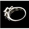 Image 3 : 1.00 ctw Diamond 3-Square Ring - 10KT White Gold