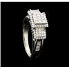 Image 4 : 1.00 ctw Diamond 3-Square Ring - 10KT White Gold