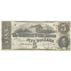 Image 1 : 1863 $5 The Confederate States of America Note T-60 CC