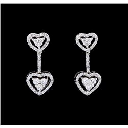 0.66 ctw Diamond Earrings - 18KT White Gold