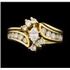Image 2 : 1.14 ctw Diamond Ring & Wedding Band - 14KT Yellow Gold