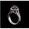 Image 4 : 3.58 ctw Black Diamond Ring - 14KT White Gold
