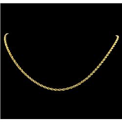 14KT Yellow Gold Rope Chain Necklace