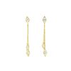 Image 1 : Diamond Shaped Detail Earrings - Gold Plated