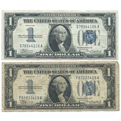 1934 $1 Silver Certificate Currency Lot of 2