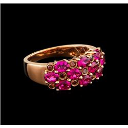 1.70 ctw Pink Tourmaline and Diamond Ring - 10KT Rose Gold