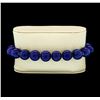 Image 1 : Silver Bead Bracelet with Diamond Clasp