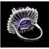 Image 3 : GIA Cert 16.92 ctw Tanzanite and Diamond Ring - 14KT White Gold