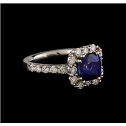 14KT White Gold 3.00 ctw Sapphire and Diamond Ring