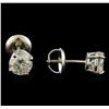 Image 2 : 1.37 ctw Diamond Solitaire Earrings - 14KT White Gold