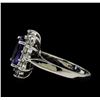 Image 3 : 2.81 ctw Tanzanite and Diamond Ring - 14KT White Gold