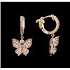 Image 2 : 0.73 ctw Diamond Earrings - 14KT Rose Gold