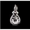 Image 2 : 0.25 ctw Diamond Pendant - 14KT White Gold